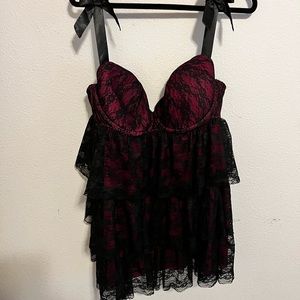 NWOT 22/24 LB tiered lace babydoll